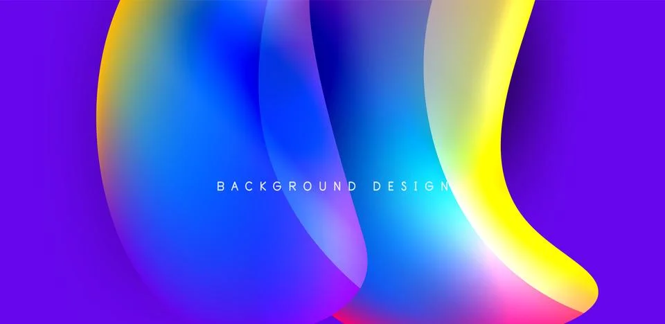 Fluid color liquid 3d elements abstract background イラスト素材