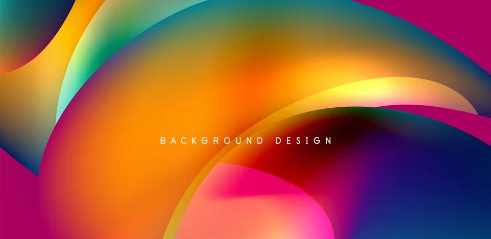 Fluid color liquid 3d elements abstract background イラスト素材