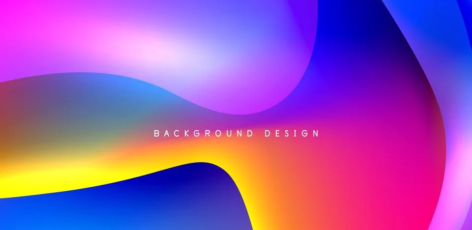 Fluid color liquid 3d elements abstract background Stock Illustration