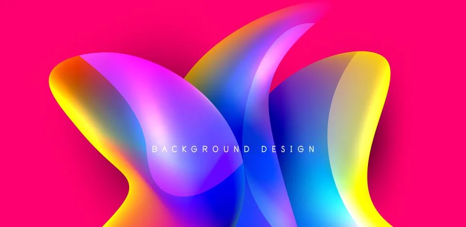 Fluid color liquid 3d elements abstract background イラスト素材