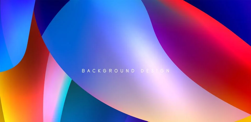 Fluid color liquid 3d elements abstract background Illustrazione stock