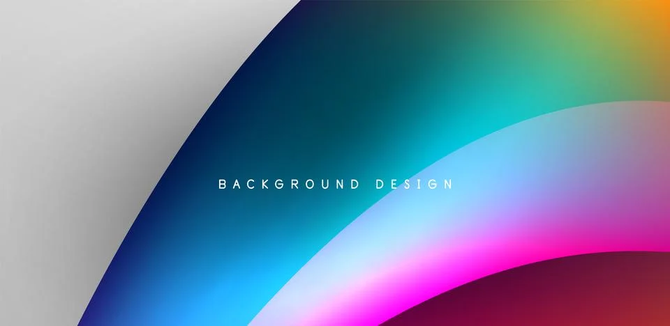 Fluid color liquid 3d elements abstract background Stock Illustration