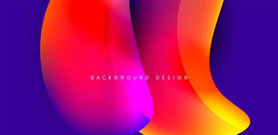 Fluid color liquid 3d elements abstract background イラスト素材