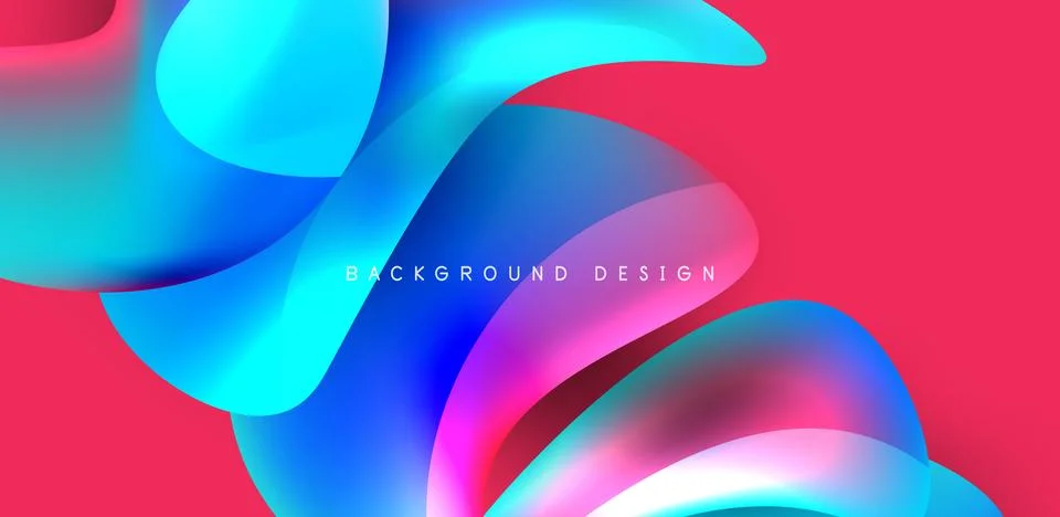 Fluid color liquid 3d elements abstract background 스톡 일러스트