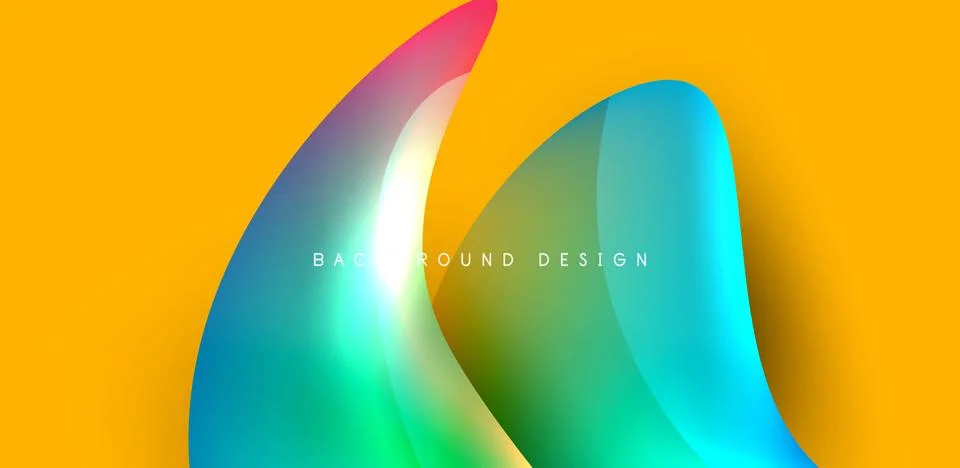 Fluid color liquid 3d elements abstract background イラスト素材