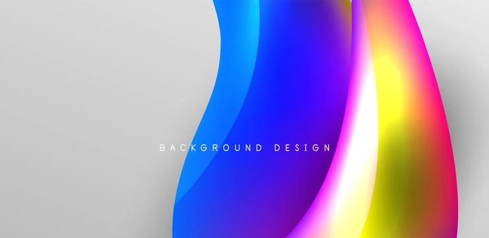 Fluid color liquid 3d elements abstract background イラスト素材