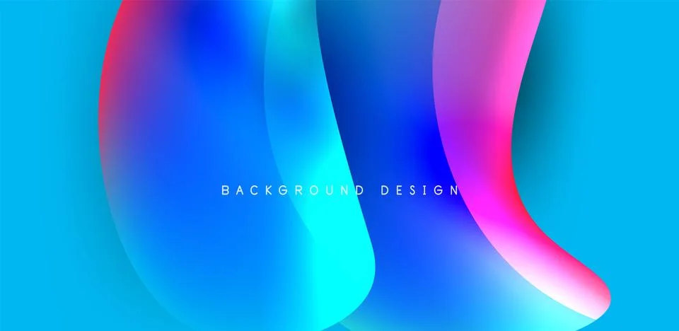 Fluid color liquid 3d elements abstract background Stock Illustration