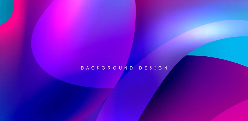 Fluid color liquid 3d elements abstract background Stock Illustration