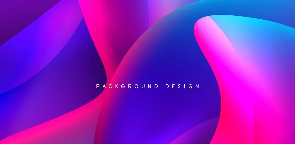 Fluid color liquid 3d elements abstract background Stock Illustration