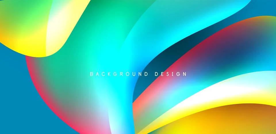 Fluid color liquid 3d elements abstract background 스톡 일러스트