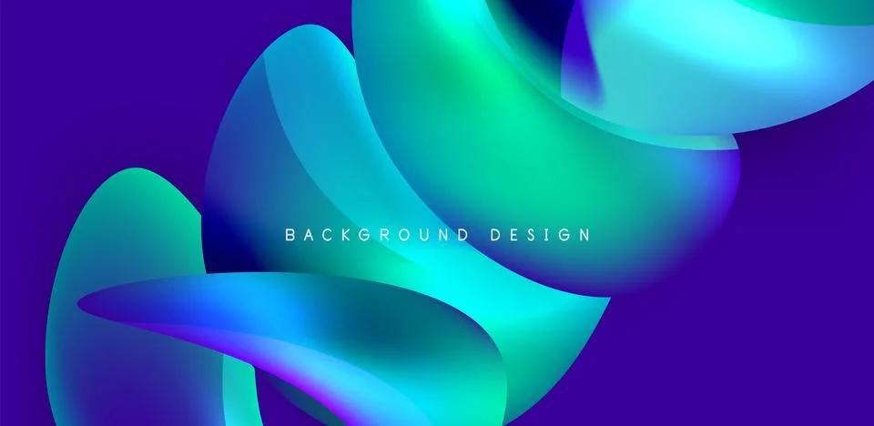 Fluid color liquid 3d elements abstract background 스톡 일러스트