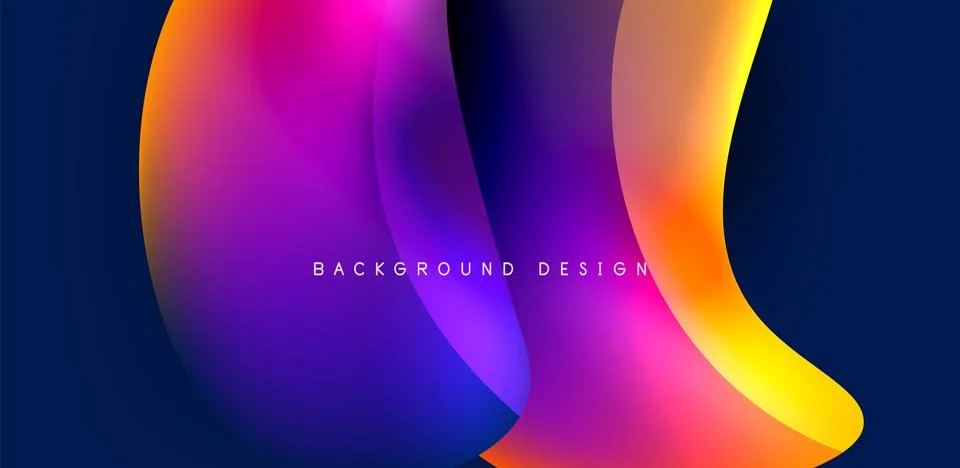 Fluid color liquid 3d elements abstract background イラスト素材