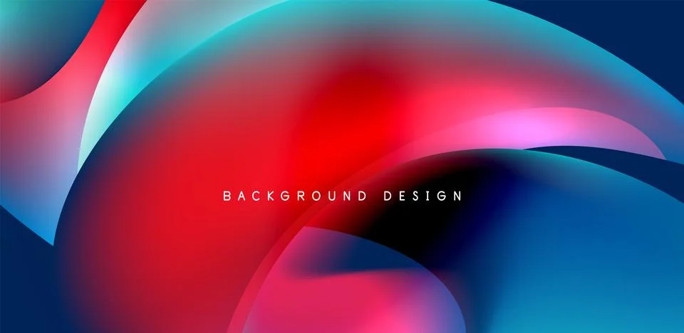 Fluid color liquid 3d elements abstract background Illustrazione stock