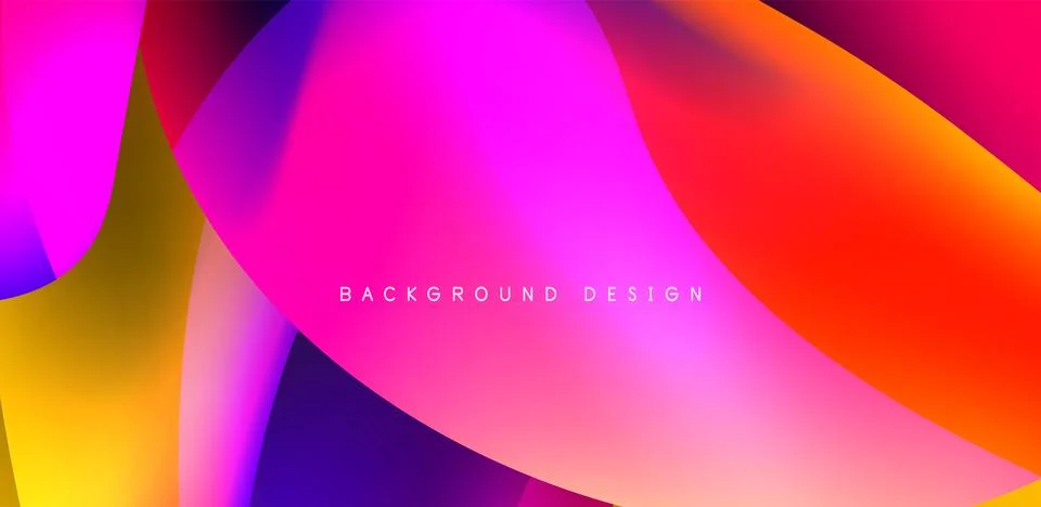 Fluid color liquid 3d elements abstract background Stock Illustration