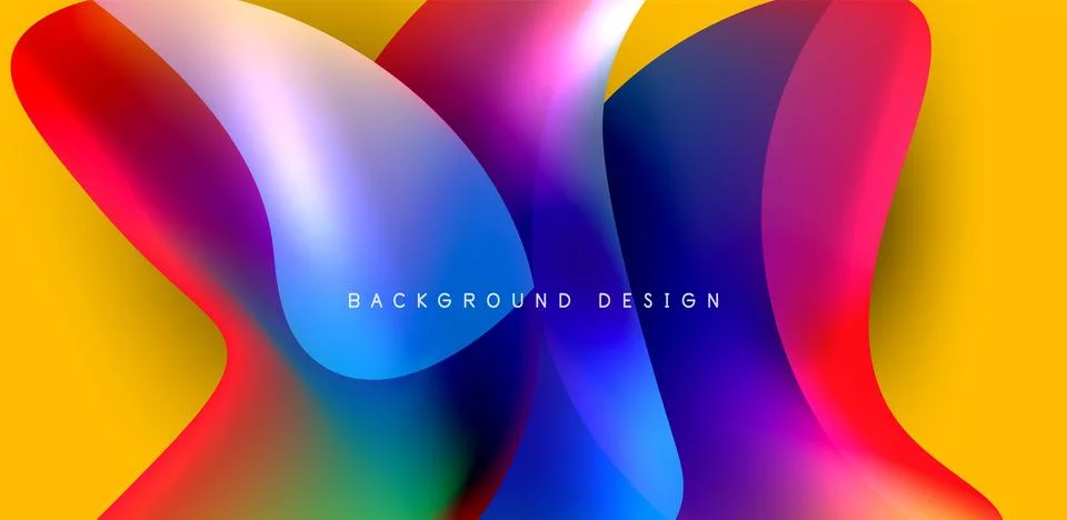 Fluid color liquid 3d elements abstract background イラスト素材