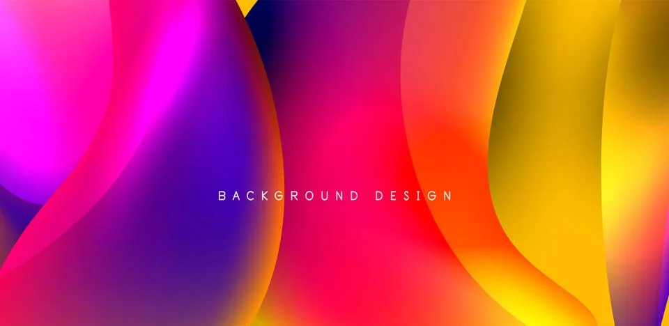 Fluid color liquid 3d elements abstract background Stockillustratie