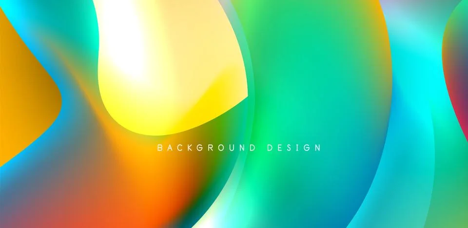 Fluid color liquid 3d elements abstract background Stockillustratie