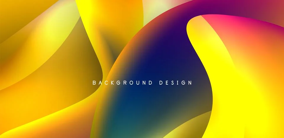 Fluid color liquid 3d elements abstract background イラスト素材