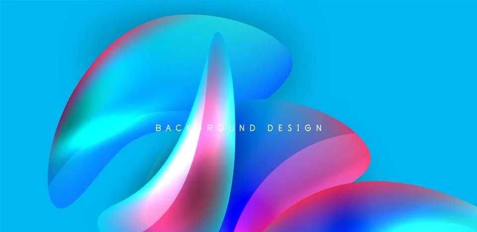 Fluid color liquid 3d elements abstract background イラスト素材