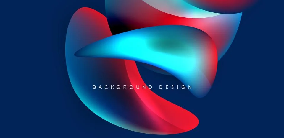 Fluid color liquid 3d elements abstract background Stockillustratie