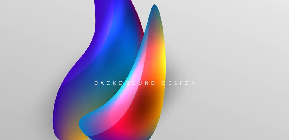 Fluid color liquid 3d elements abstract background イラスト素材