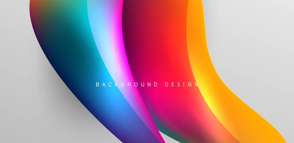 Fluid color liquid 3d elements abstract background Stock Illustration