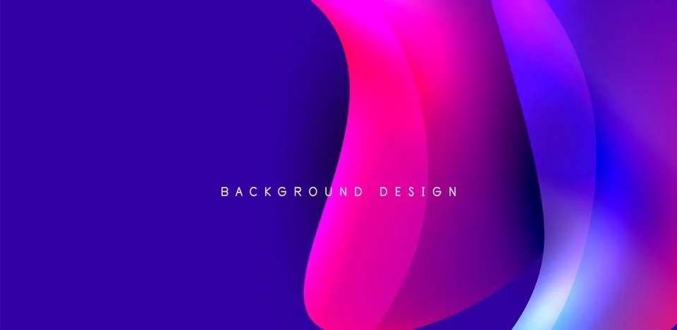 Fluid color liquid 3d elements abstract background Stock Illustration