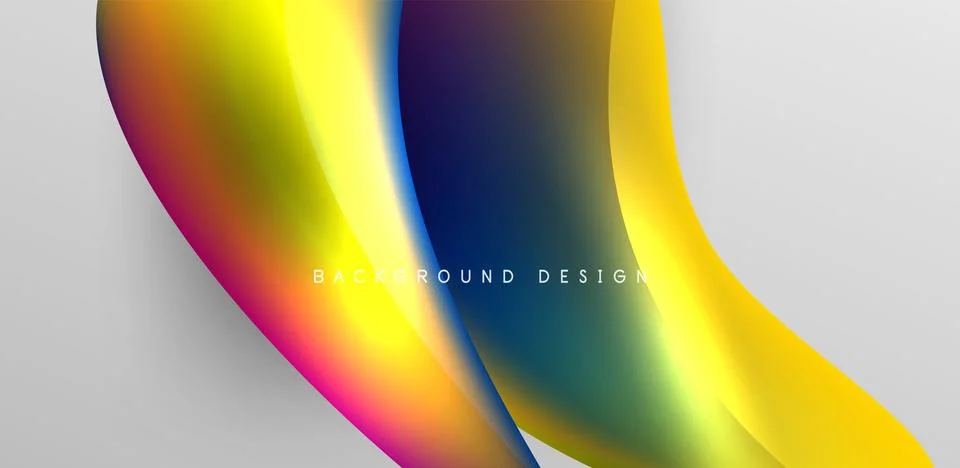 Fluid color liquid 3d elements abstract background 스톡 일러스트