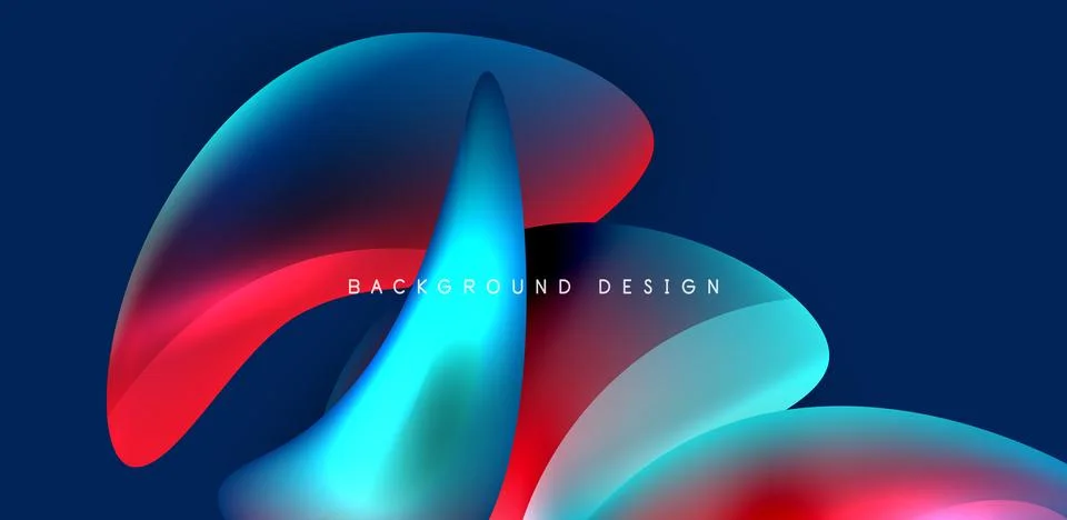 Fluid color liquid 3d elements abstract background イラスト素材