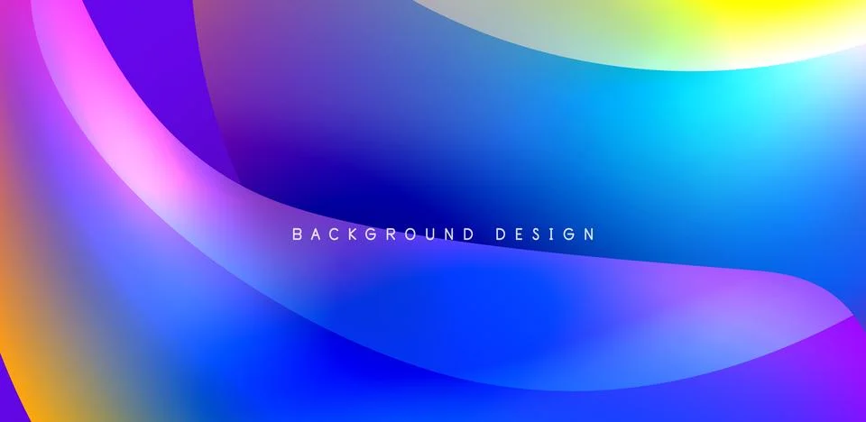 Fluid color liquid 3d elements abstract background Stock Illustration