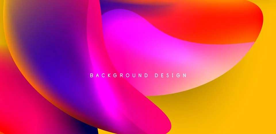 Fluid color liquid 3d elements abstract background Illustrazione stock