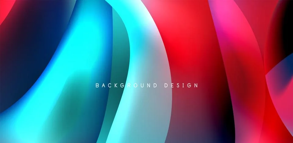 Fluid color liquid 3d elements abstract background Stock Illustration