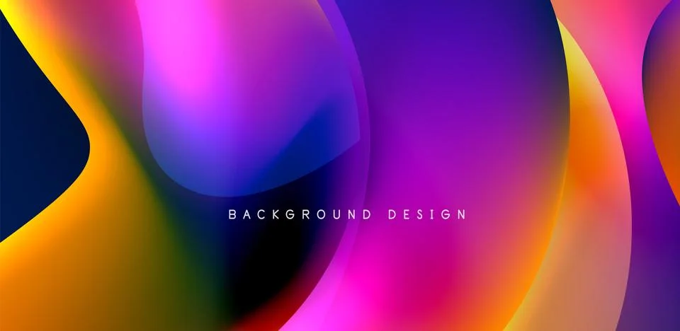 Fluid color liquid 3d elements abstract background Illustrazione stock