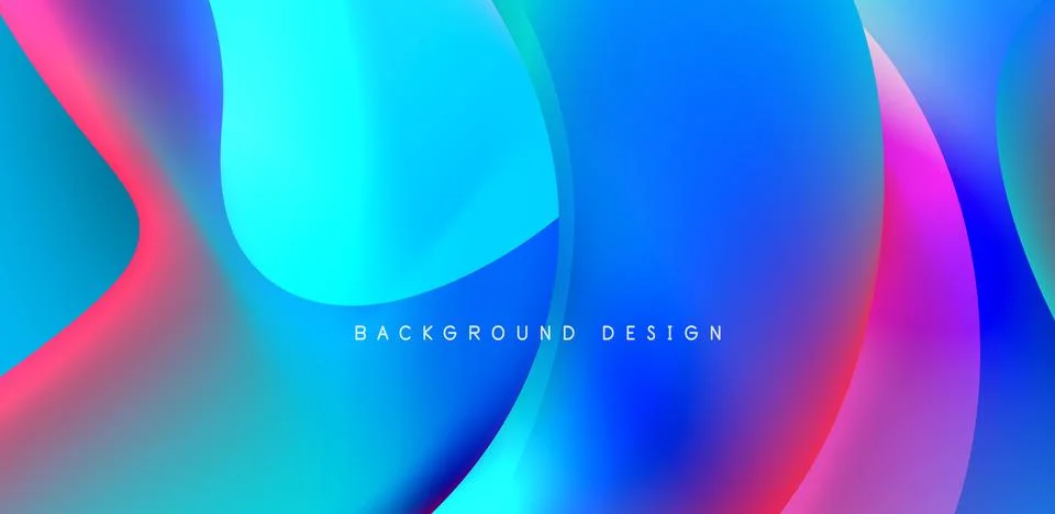 Fluid color liquid 3d elements abstract background Stock Illustration
