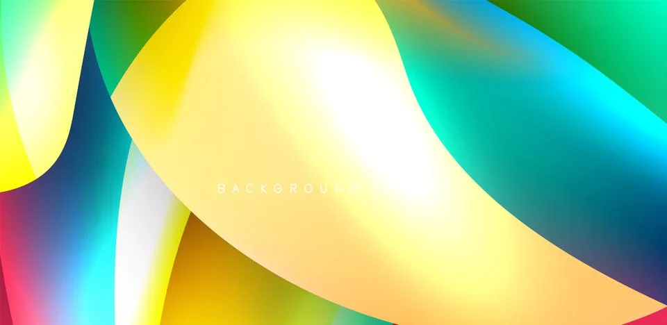 Fluid color liquid 3d elements abstract background Illustrazione stock