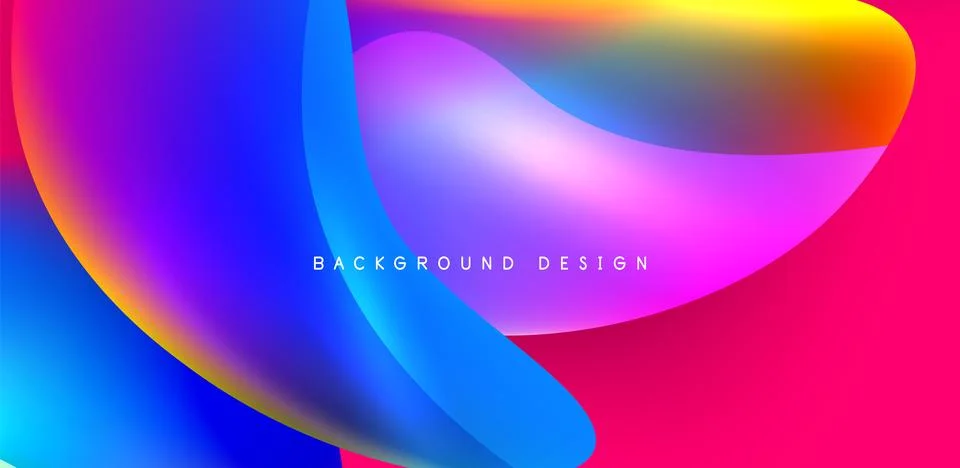Fluid color liquid 3d elements abstract background イラスト素材