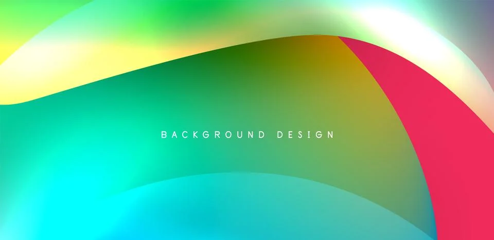 Fluid color liquid 3d elements abstract background Stock Illustration
