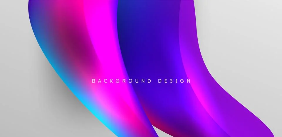 Fluid color liquid 3d elements abstract background Illustrazione stock