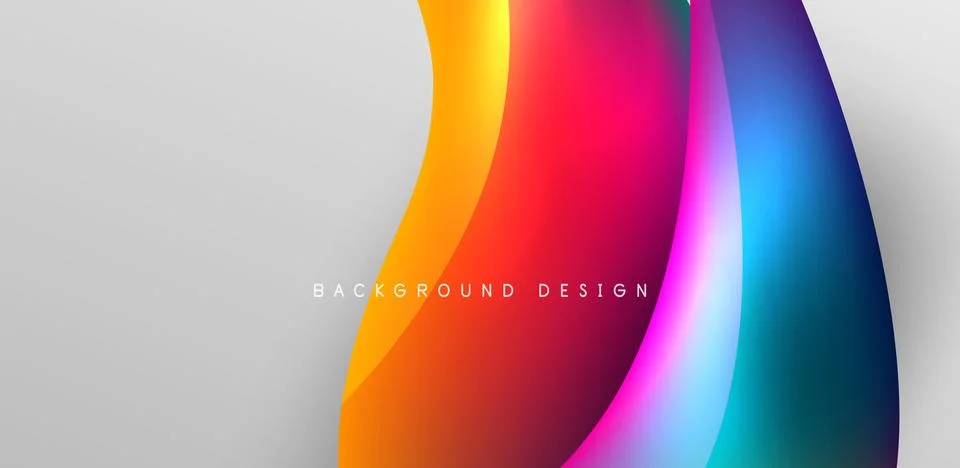 Fluid color liquid 3d elements abstract background Stockillustratie