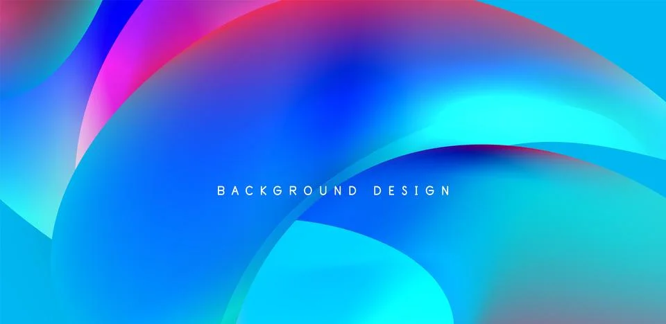 Fluid color liquid 3d elements abstract background Stock Illustration