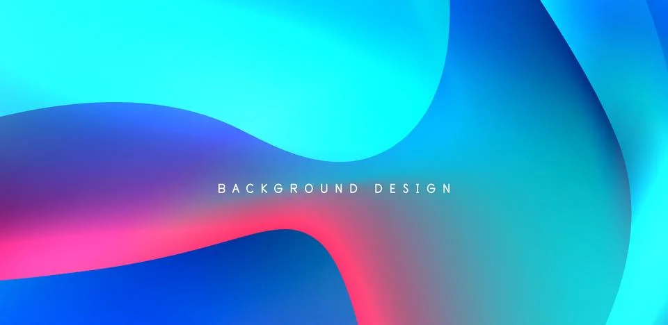 Fluid color liquid 3d elements abstract background Stock Illustration