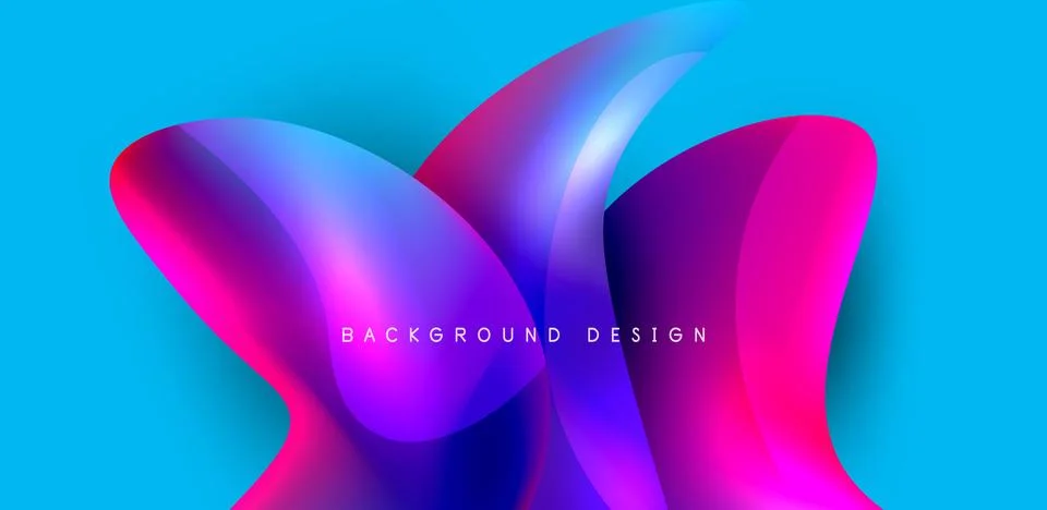 Fluid color liquid 3d elements abstract background 스톡 일러스트
