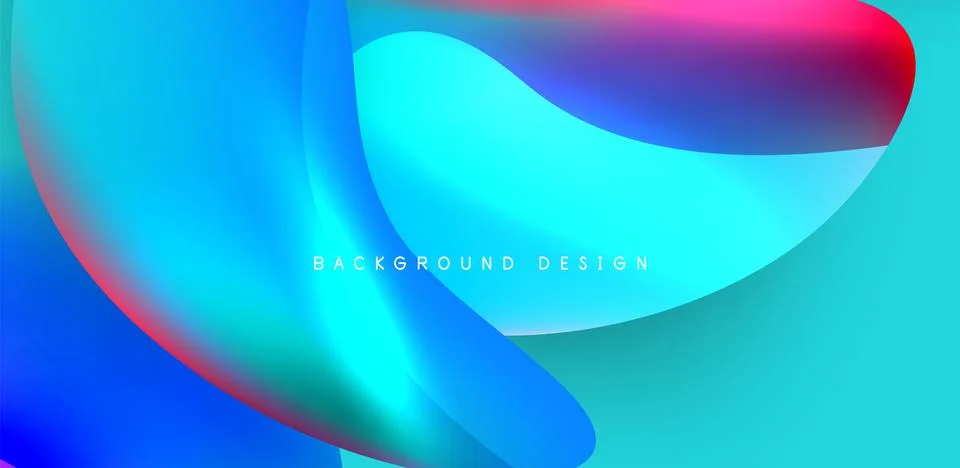 Fluid color liquid 3d elements abstract background イラスト素材