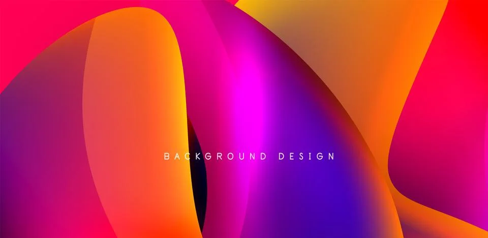 Fluid color liquid 3d elements abstract background Stock Illustration