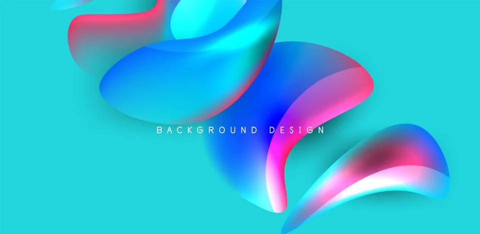 Fluid color liquid 3d elements abstract background イラスト素材