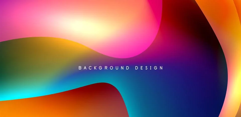 Fluid color liquid 3d elements abstract background Stock Illustration