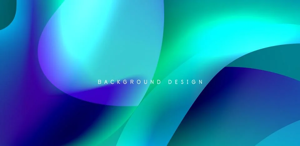 Fluid color liquid 3d elements abstract background Illustrazione stock