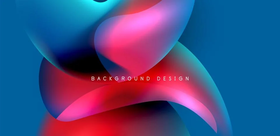 Fluid color liquid 3d elements abstract background イラスト素材