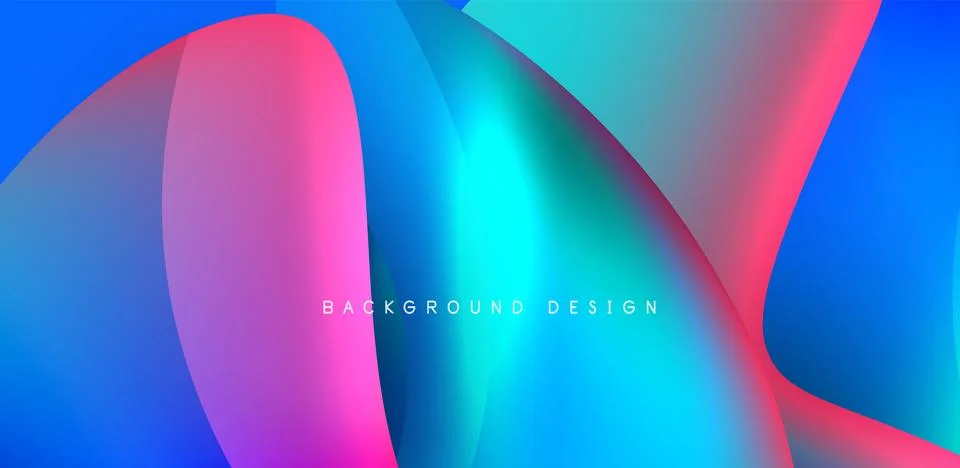 Fluid color liquid 3d elements abstract background Stock Illustration