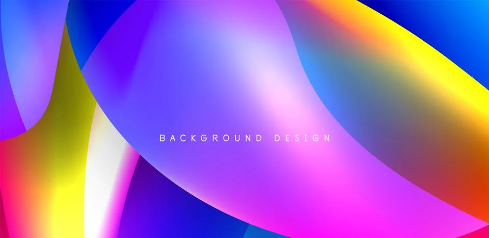 Fluid color liquid 3d elements abstract background Stock Illustration